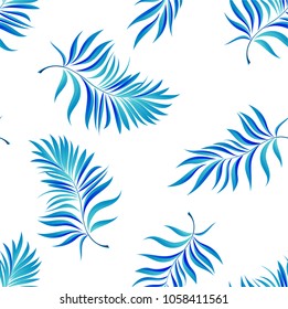 Palm pattern. Tree, jungle leaves.   Hand drawing.