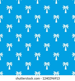Palm pattern vector seamless blue repeat for any use