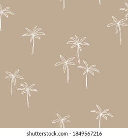 Palm pattern. Vector seamless simple pattern. Modern stylish texture. Palm tree - vector.