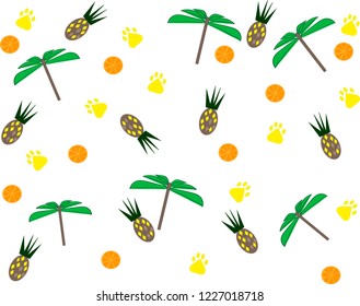 palm and pineapple pattern