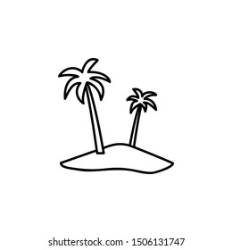 Palm, pirate icon. Element of pirate thin line icon