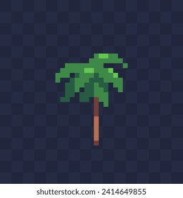 Icono de arte de píxel de palmas. Juego de activos de 8 bits. Ilustración vectorial abstracta aislada. Diseño de elementos para stickers, web, bordado, aplicación móvil.