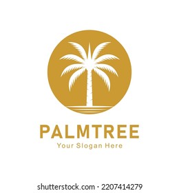 palm plant logo vector template