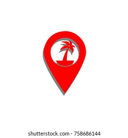 Palm and pointer. 3D icon