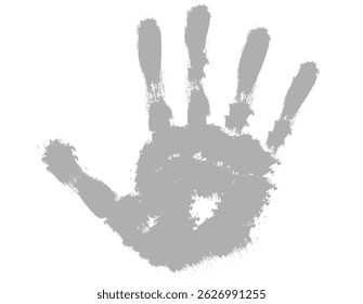 Palm print. Dirty palm and finger prints. Abstraction of prints. EPS 10.