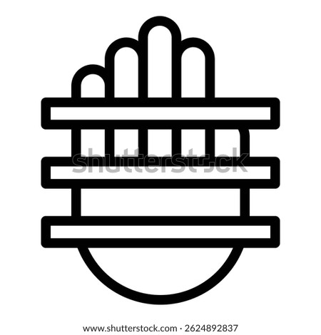 Palm print scanning icon outline vector. Hand scan. Biometric scanner