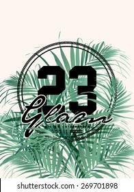 Palm print in vector