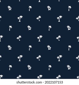 
Palm print vector pattern, seamless background, blue white design