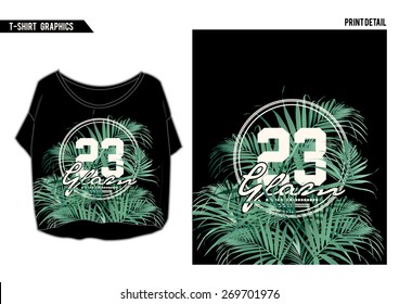 Palm print in vector with t-shirt shape