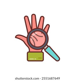 Palm Reading Filled Icons , Vector illustration