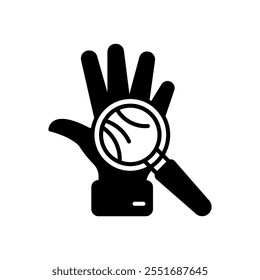 Palm Reading Glyph Icon, Vector illustration