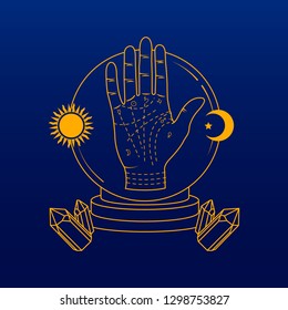 palm reading image / icon / logo