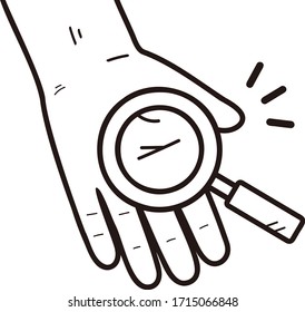 palm reading isolated vector illustration