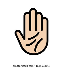 palm reading vector flat color icon 