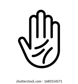 Palm Reading Vector Thine Line Icon 