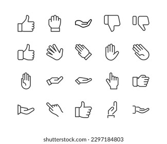 palm related icon set. Editable stroke. Pixel Perfect 24x24px icons