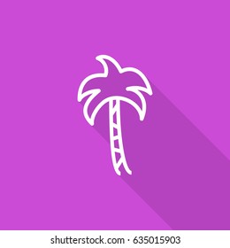 Palm resort line vector icon