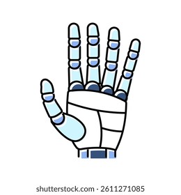 palm robot hand gesture color icon vector. palm robot hand gesture sign. isolated symbol illustration