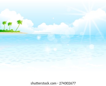 Palm sea background