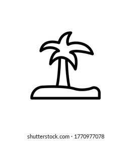 Palm, sea, summer icon. Simple line, outline vector elements of vacation icons for ui and ux, website or mobile application