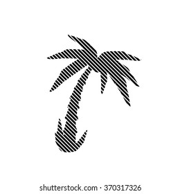 Palm sign on white background. Vector illustration.