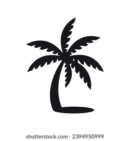palm silhouette icon vector isolated