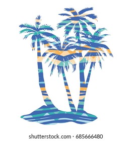 palm silhouette, vector, illustration