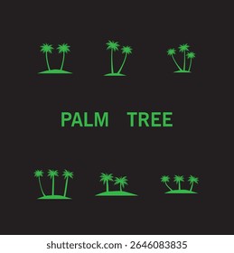 palm simple icon vector, coconut tree collection