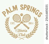 Palm Springs Tennis Club sweatshirt Athletics Club Retro Preppy Aesthetic Beverly Hills Sweatshirt California Souvenir vintage 1874 90s 80s. beach tennis club artwork for t shirt, sticker, embroidery