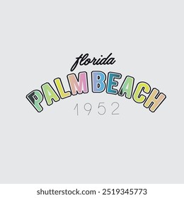 Palm springs vector illustration with slogan. Vector graphic design. t-shirt,