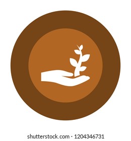 palm sprout vector icon