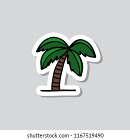 palm sticker doodle icon