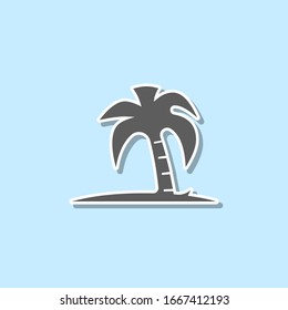 Palm sticker icon. Simple thin line, outline vector of web icons for ui and ux, website or mobile application