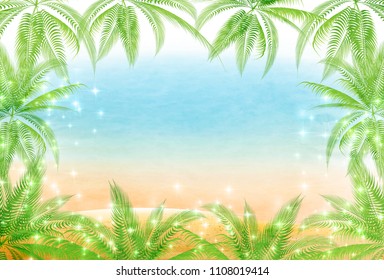 Palm summer scenery background