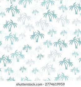 Palm summer seamless pattern. Textile print with trees. Paradise vector background design. Hawaii style wallpaper Palm plant simple illustration. Vacation cloth textile print.