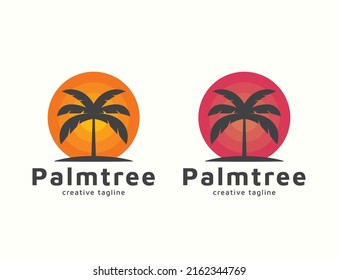 Palm con diseño de logotipo solar