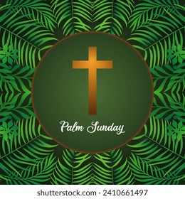 Palm Sunday Background. Palm Sunday vector. Palm Sunday card.