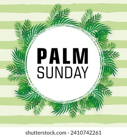 Palm Sunday Background. Palm Sunday vector. Palm Sunday card. Holy Week vector.