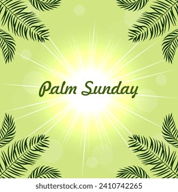 Palm Sunday Background. Palm Sunday vector. Palm Sunday card. Holy Week vector.