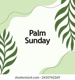 Palm Sunday Background. Palm Sunday vector. Palm Sunday card. Holy Week vector.