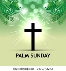 Palm Sunday Background. Palm Sunday vector. Palm Sunday card. Holy Week vector.