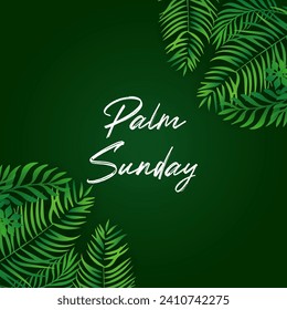 Palm Sunday Background. Palm Sunday vector. Palm Sunday card. Holy Week vector.