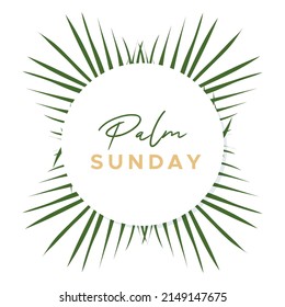 Palm Sunday banner. Holy Week. Vector illustration, flat design