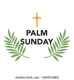 Palm Sunday Banner Religious Holidays Background Stock Vector (Royalty ...