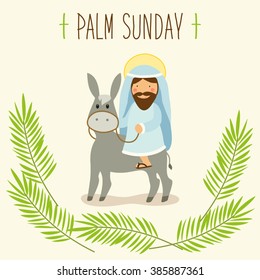 Palm Sunday banner as religious holidays background