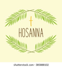 Palm Sunday banner as religious holidays background