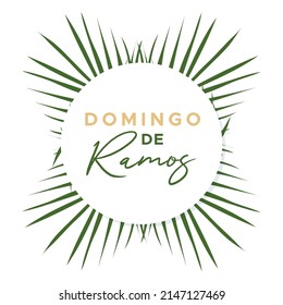 Palm Sunday banner in Spanish. Domingo de Ramos. Holy Week. Vector illustration, flat design