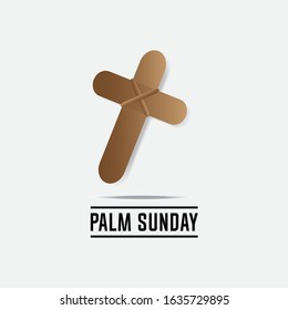 Palm sunday celebration vector concept template design illustration