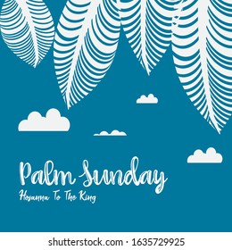 Palm Sunday Celebration Vector Concept Template Design Illustration