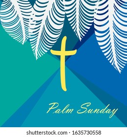 Palm sunday celebration vector concept template design illustration